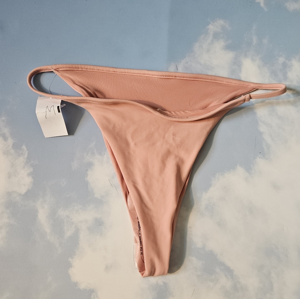 Coral Pink High Leg Bikini Bottom Brazilian Bikini Bottom - Picture 6 of 10